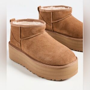 UGG Classic Ultra Mini Platform Boots in Chestnut Women’s size 8